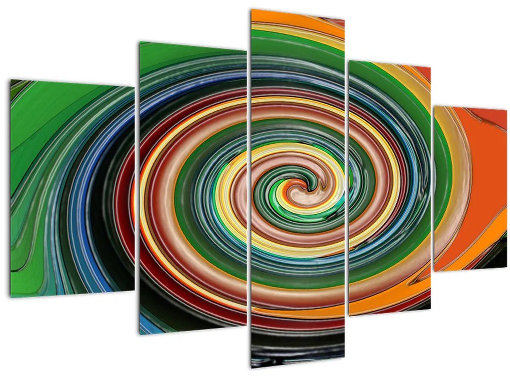 Tablou abstract - spirala colorata (150x105 cm)