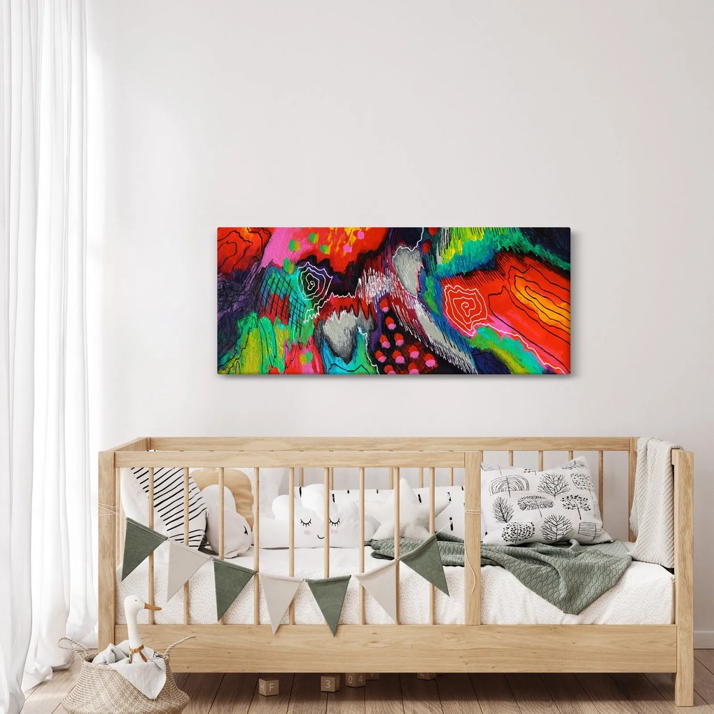 Tablou abstract - culori (120x50 cm)