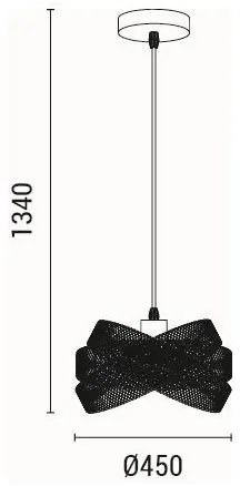 Lustră pe cablu 1xE27/40W/230V negru