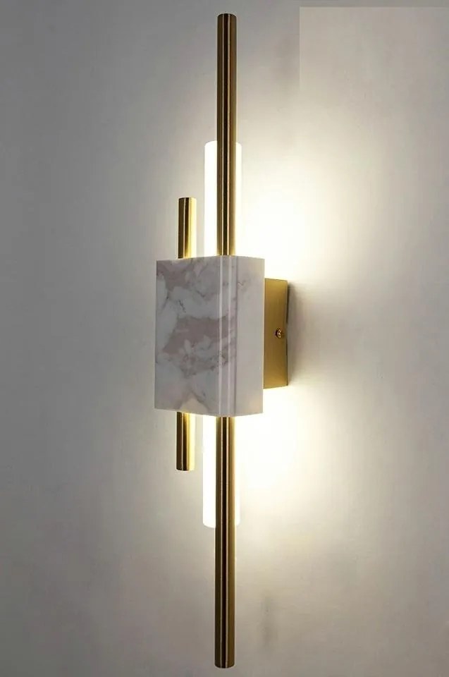 Aplica de perete LED design modern Marble, alb