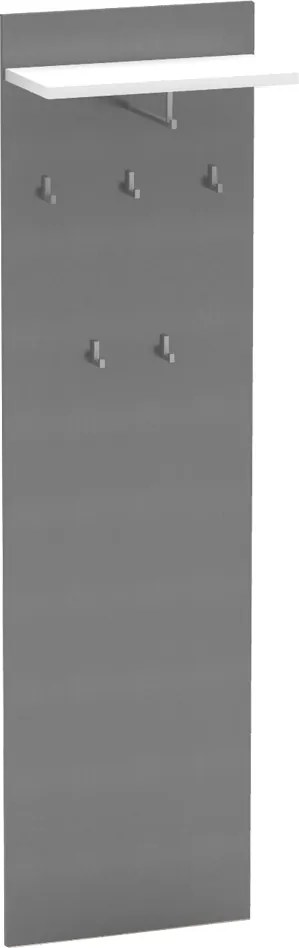 Cuier cu bara de umerase RIOMA NEW TYP 19, gri grafit/alb, DTD laminat