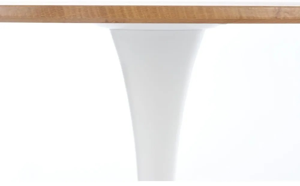 Masa de bucaterie Sting, lemn natural/alb