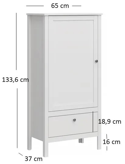 Raft Olna 1D1S (alb). 1053152