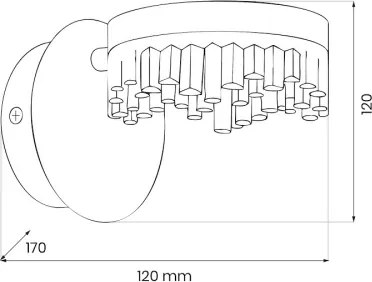 Aplica de perete LED/4W/230V aurie
