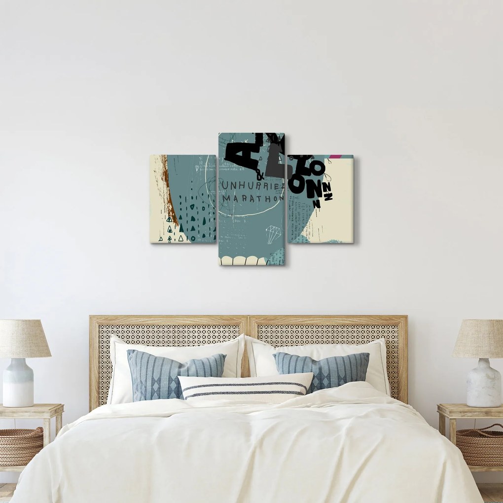 Tablou - Flying balon cu curcubeu (90x60 cm)