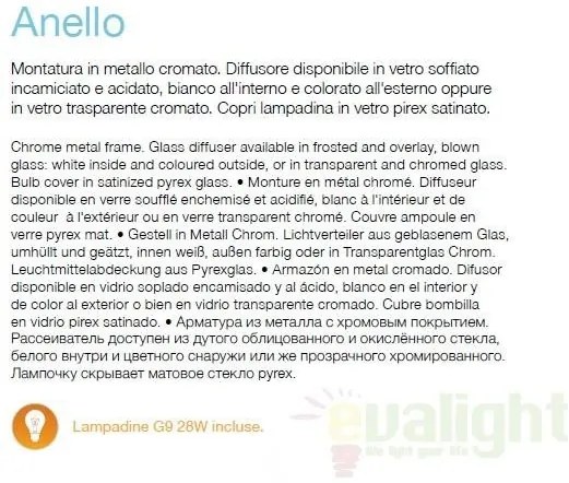 Aplica de perete Anello AP1 bianco 028361