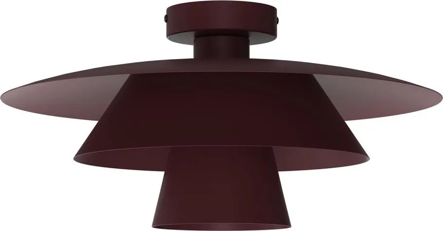 Plafonieră PLATO 1xE27/15W/230V Ø 32 cm burgundiu
