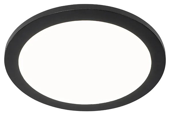 Plafoniera neagră 30 cm cu LED inclus, reglabilă în 3 trepte, IP44 - Steve