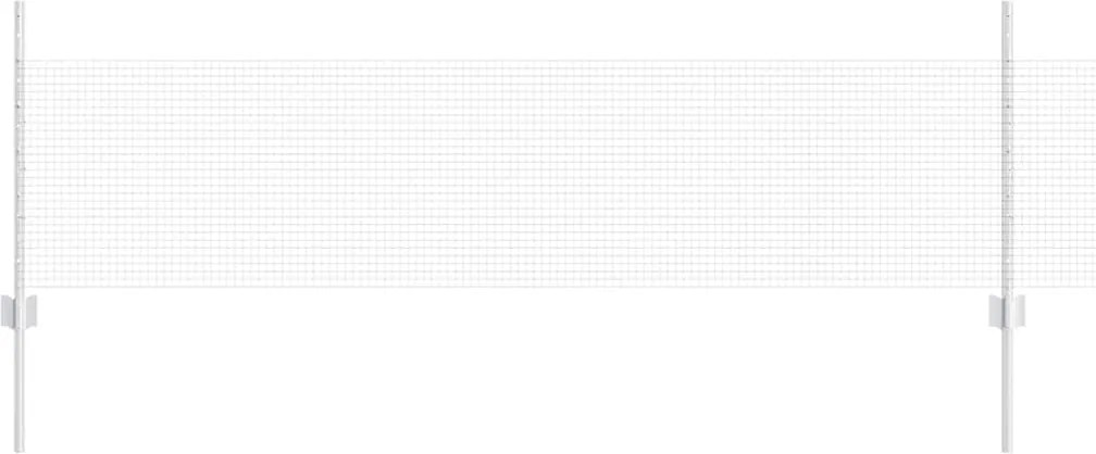 vidaXL Gard cu Stâlp Argintiu 0,5 x 25 m Oțel