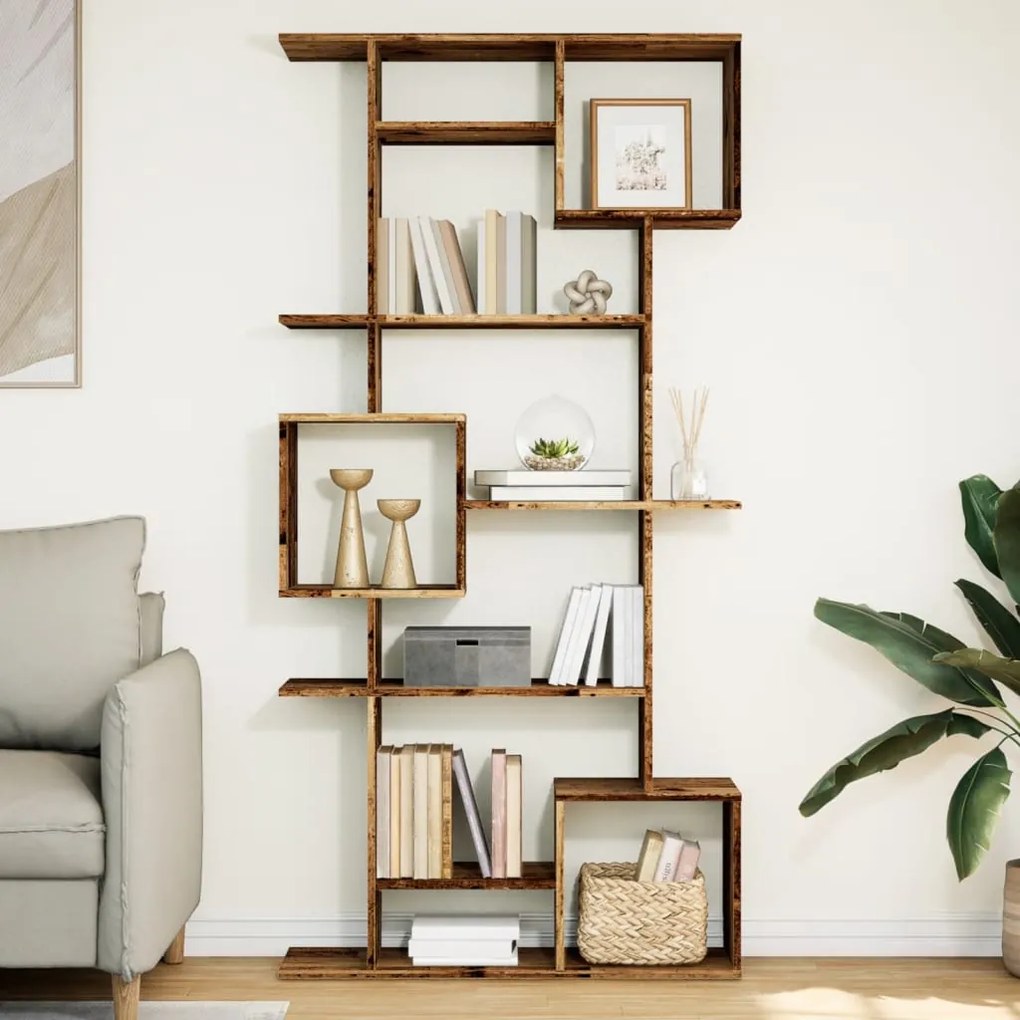 vidaXL Bibliotecă, lemn vechi, 92x29x188 cm, lemn prelucrat