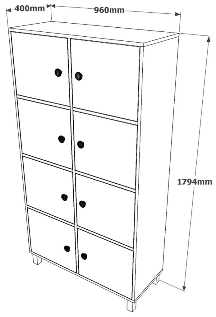 Dulap Minnie 06 (Nuc + Antracit). 1072610