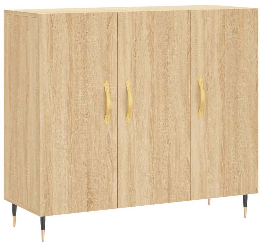 vidaXL Dulap, stejar sonoma, 90x34x80 cm, lemn compozit