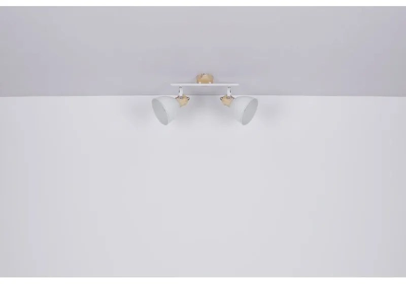 Aplica de perete / tavan cu 2 spoturi directionabile design industrial WIHO alb