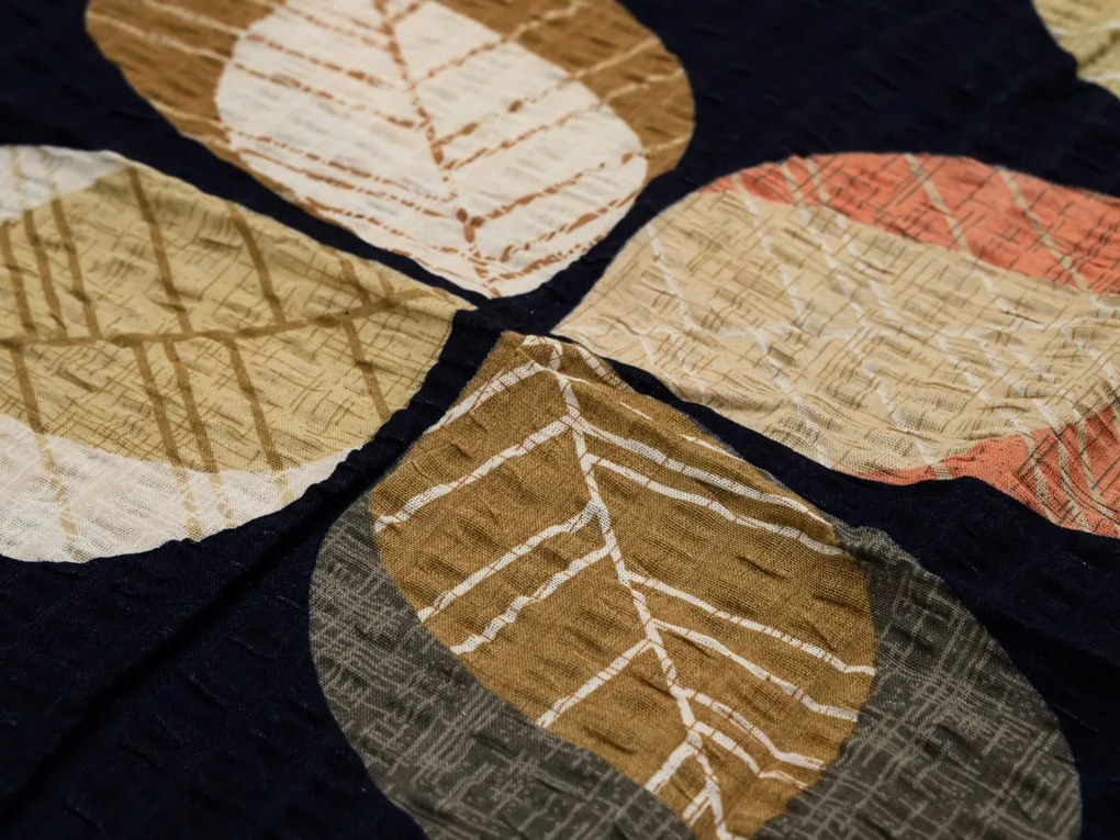 Lenjerie de pat Creponata din bumbac Renforce FRUNZA DE TOAMNA colorat Dimensiune lenjerie de pat: 70 x 90 cm | 140 x 200 cm