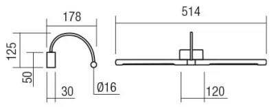 Aplică LED pentru tablouri KENDO Redo 01-3467 LED/11W/230V 51,4 cm CRI 92 negru