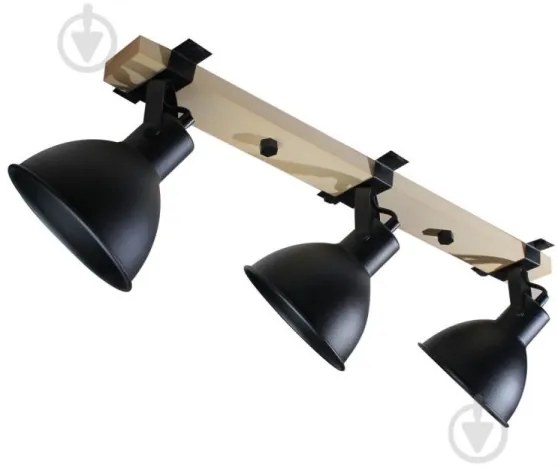 Spot 3xE27/40W/230V negru