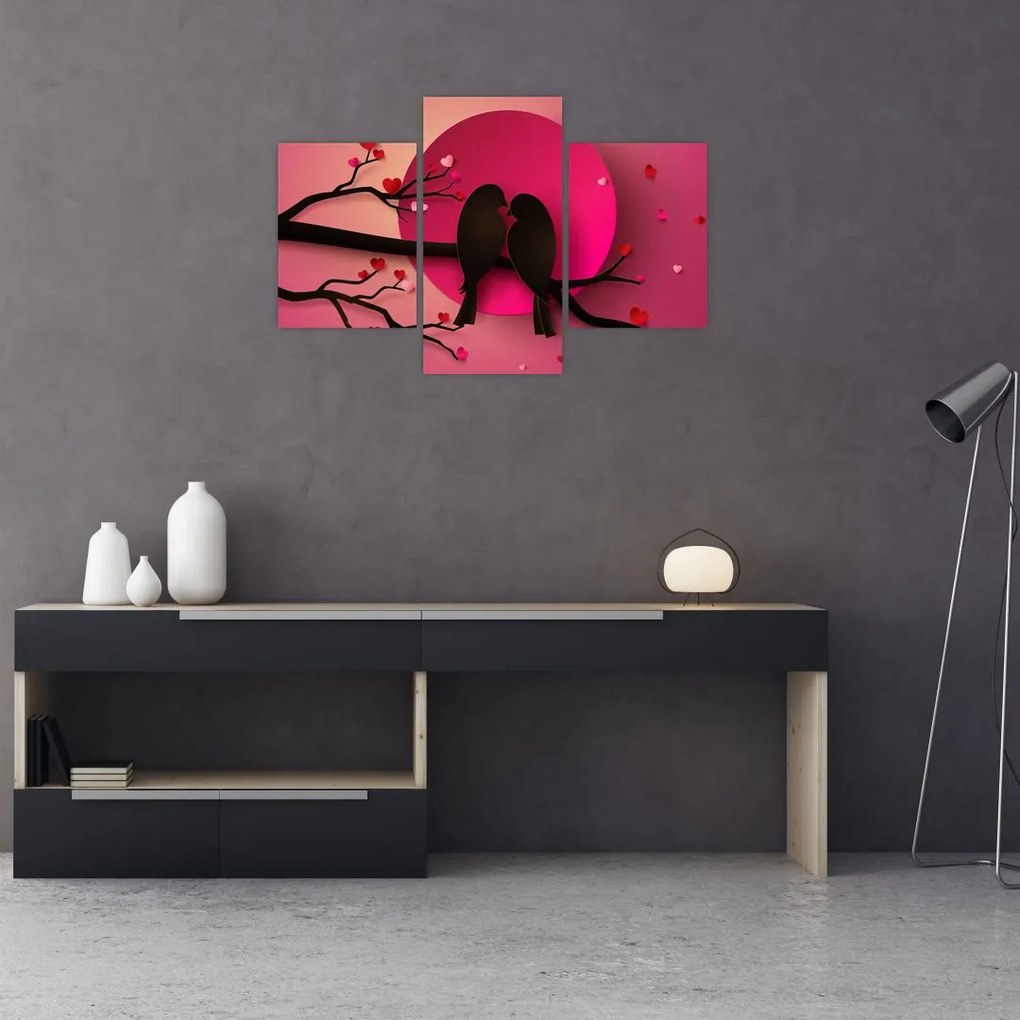 Tablou - Păsări îndrăgostite (90x60 cm)