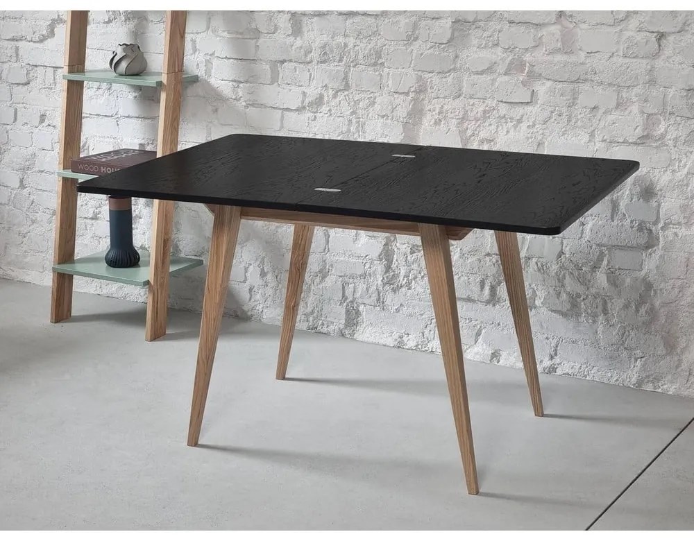 Masă de dining extensibilă cu blat cu aspect de lemn de frasin 65x90 cm Envelope – Ragaba