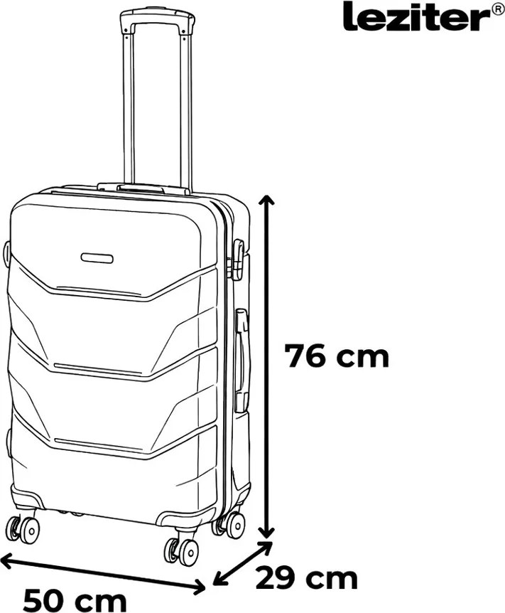 Valiză mare TravelLux Max cu hardtop 50x78x30 cm neagră