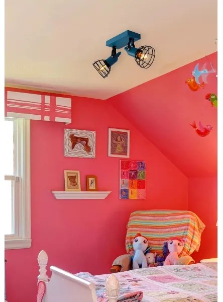 Spot Lucide 08927/02/35 POLA 2xE27/60W/230V albastru