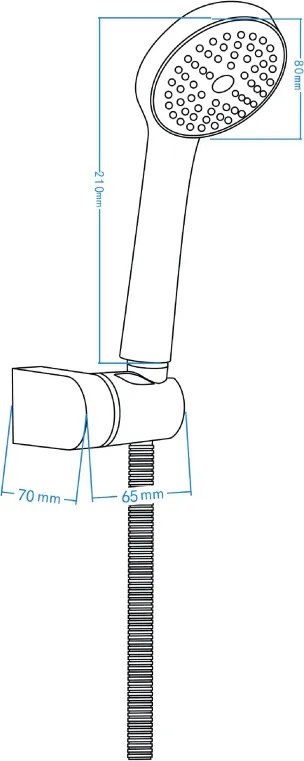 Loco Set de duș, cu suport fix Finisaj: Crom NLC_041K