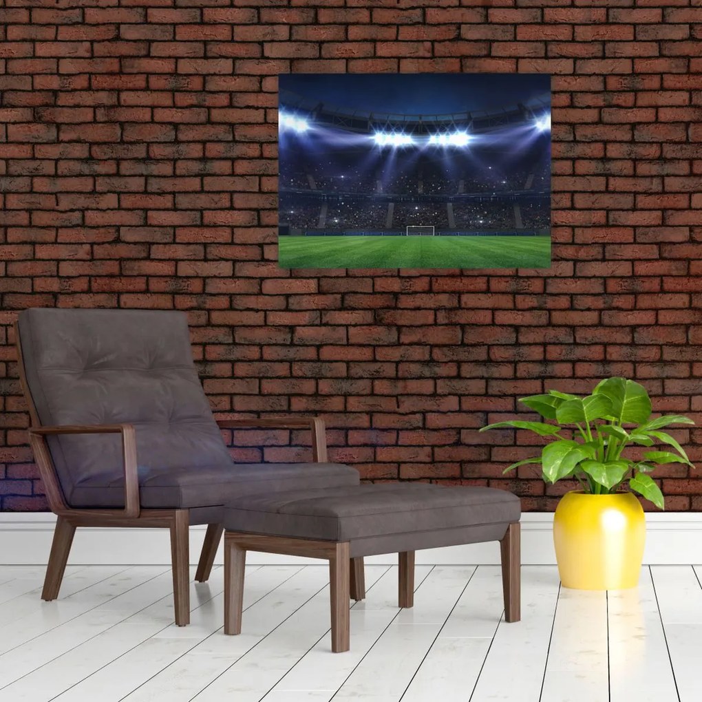 Tablou pe sticlă - Stadion de fotbal (70x50 cm)