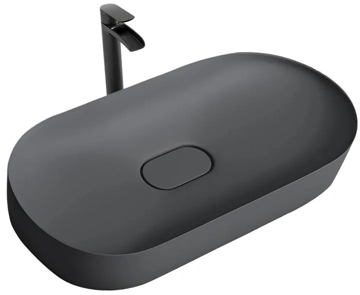 Lavoar pentru blat IRIS 71 cm gri mat