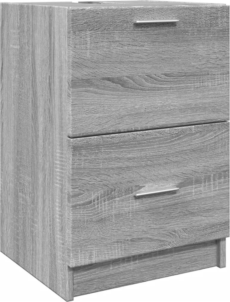 vidaXL Dulap de chiuvetă, gri sonoma, 40x37x59 cm, lemn prelucrat