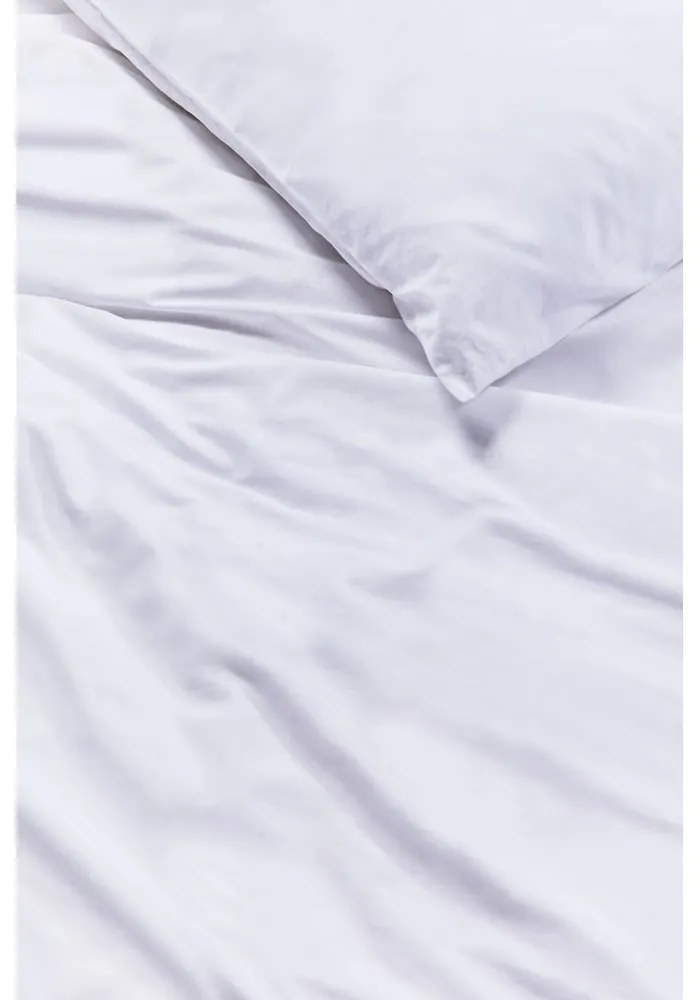 Lenjerie de pat din bumbac pentru o persoană Bonami Selection, 140 x 220 cm, alb