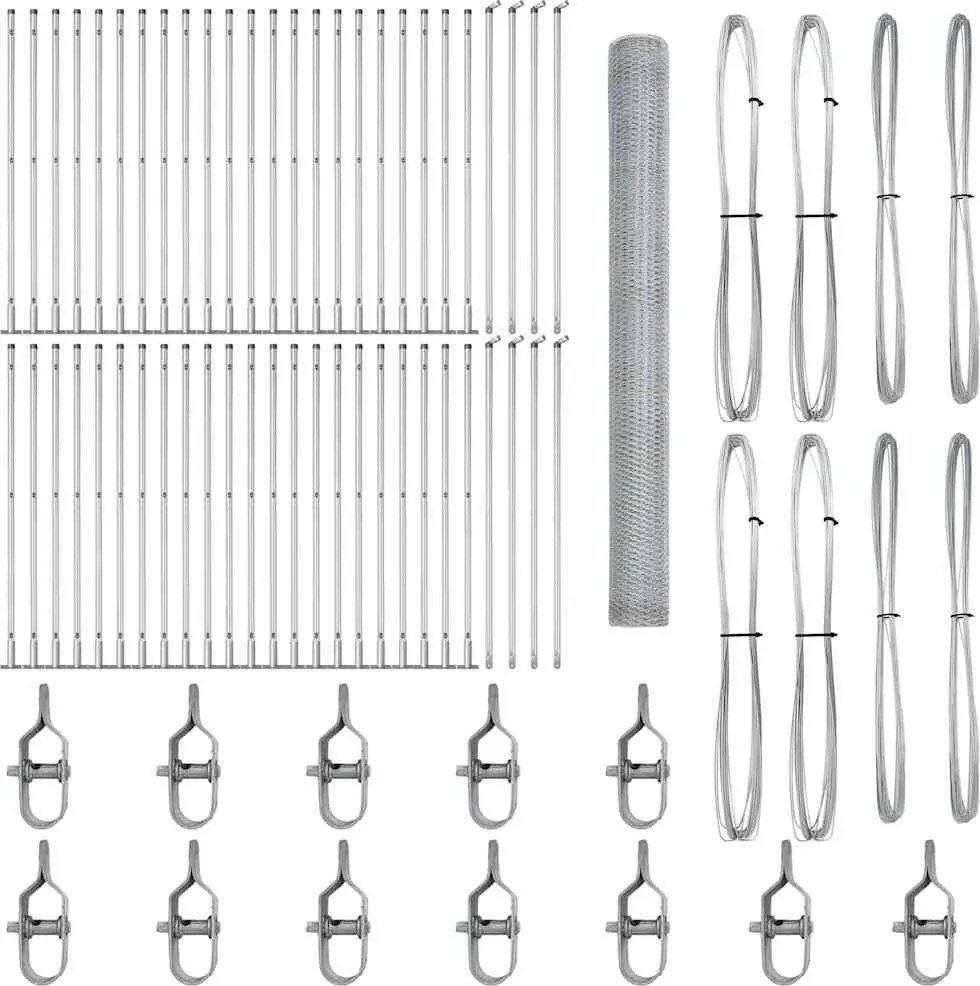 vidaXL Stâlp de gard. Argintiu 100 x 1,6 m (plasare 25 mm) Oțel