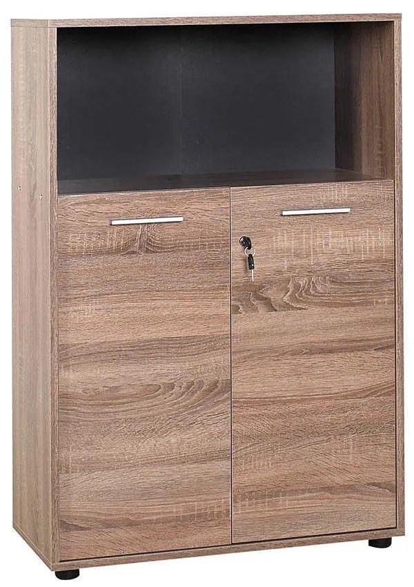 Biblioteca Adore New York, 2 usi cu cheie, 3 rafturi, 72 x 110 x 34 cm