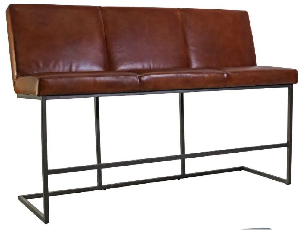 Bancheta dining de bar din piele de bivol ✔ model 65 FLEET BAR | Dimensiuni: 180x60x102x65 cm