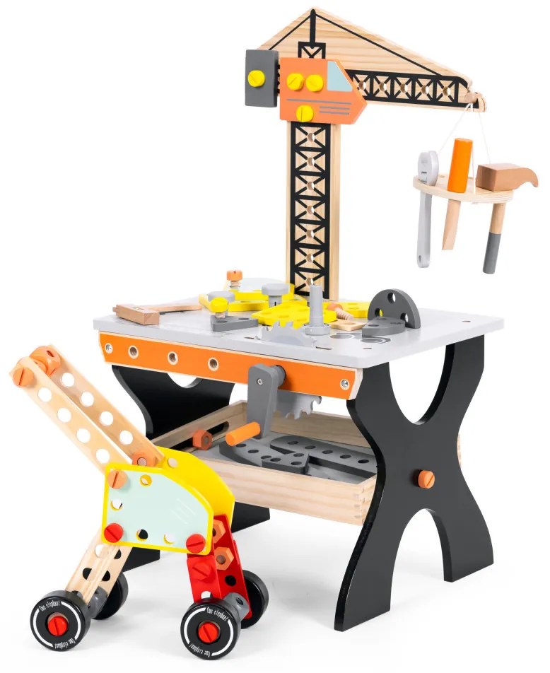 Masă de asamblare din lemn pentru copii, bancă do-it-yourself