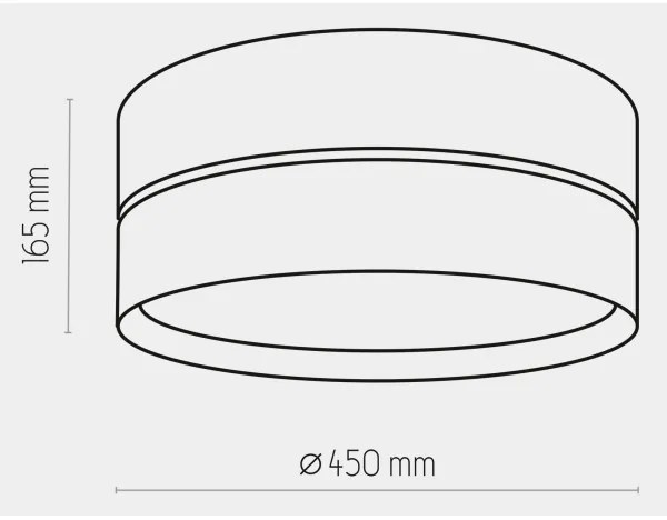 Plafonieră HILTON 3xE27/15W/230V d. 45 cm alamă/neagră