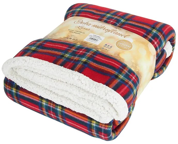 B.E.S. Petrovice Pătură din lână Buffalo Károroșu-verde, 150 x 200 cm