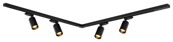 Spot in sistem de șină PIPE 4xGU10/10W/230V negru
