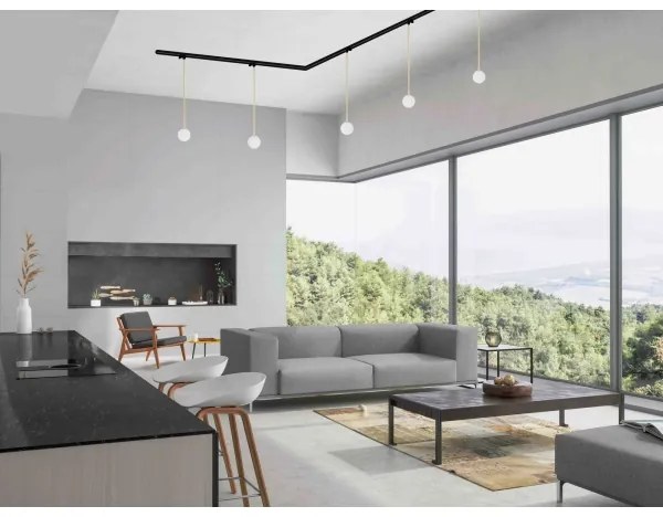 Lustră pe tijă pentru sistem de șină Argon 4308 BANG 1xG9/6W/230V alamă