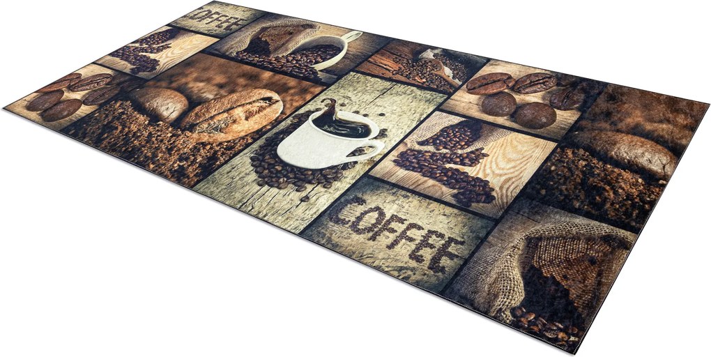 ANDRE 50090 covor lavabil Cafea bucatarie, anti-alunecare - maro