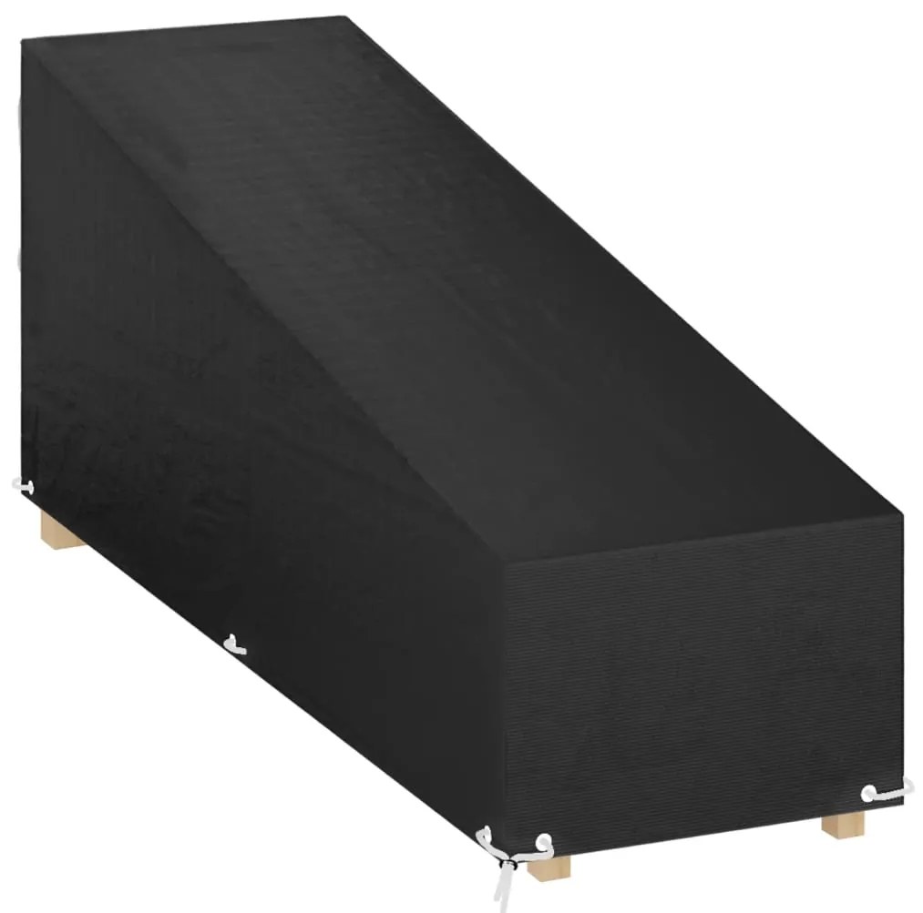 vidaXL Husa șezlong, 12 ocheți, 200x65x35/60 cm, polietilenă