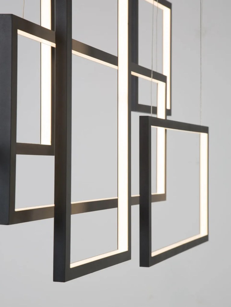 Lustra LED suspendata design geometric CORNICE
