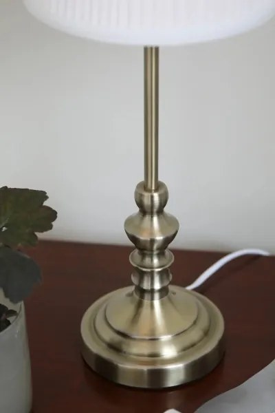Markslöjd 108969 - Lampă de masă NOBLE 1xE14/40W/230V 56 cm albă/alamă