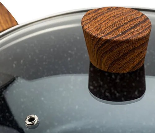 Oala aluminiu 20 cm cu invelis stone antiaderent Nature NAVA NV 144 120