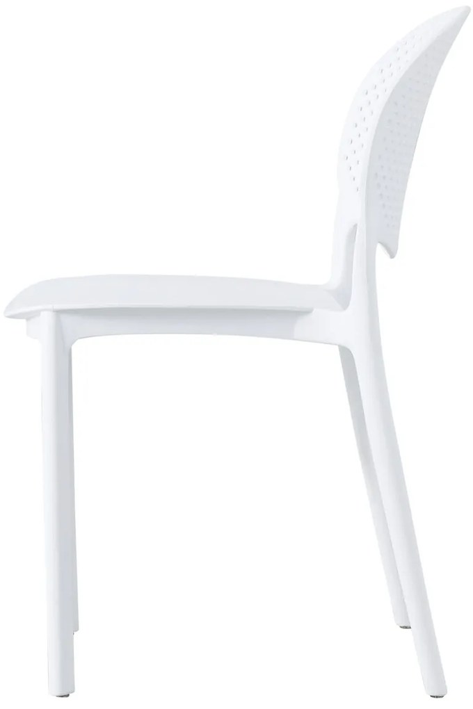 Scaun din plastic alb LUMA