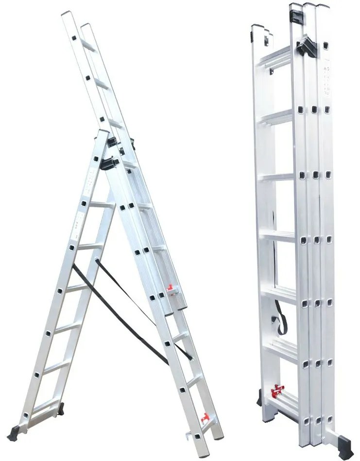 Fieldmann FZZ 4307 scară din trei părți, 3 x 7 trepte