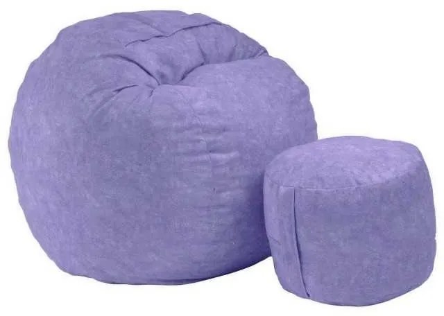 Set Fotoliu Matusalem cu Otoman (suport picioare), Material Textil - Lavanda