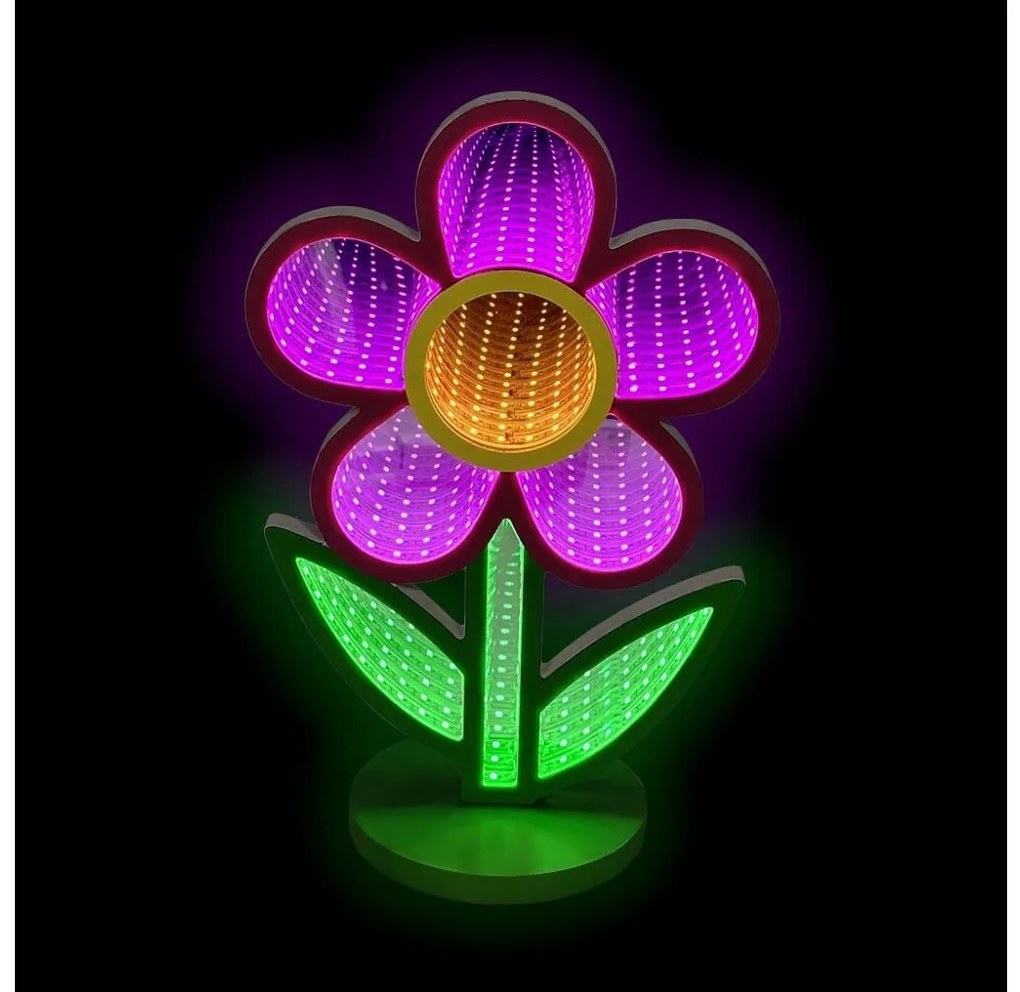 2Kids Toys - Decorațiune de masă LED neon, floare, 5W, USB
