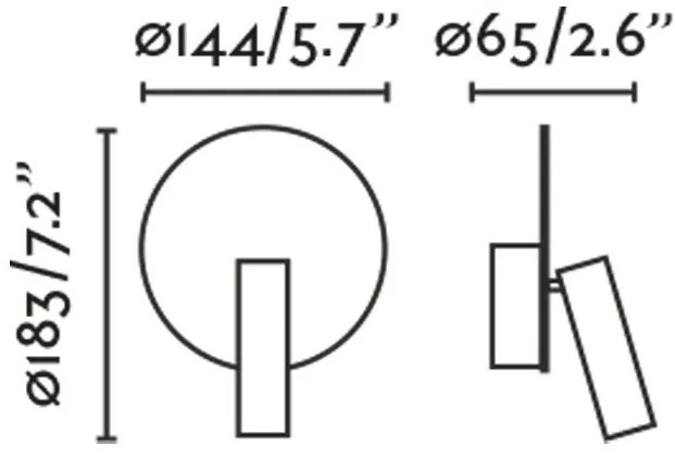 Aplica cu reader LED directionabil stil minimalist DUAS USB C negru