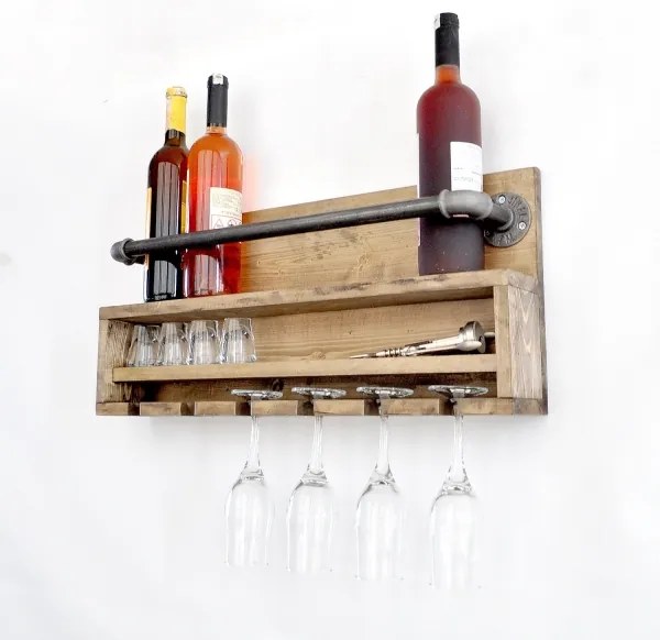 Raft de perete de bucătărie BORU 28x60 cm molid/pin