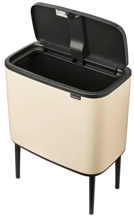 Coș de gunoi bej cu senzori de atingere din oțel 36 l Bo Touch Bin – Brabantia