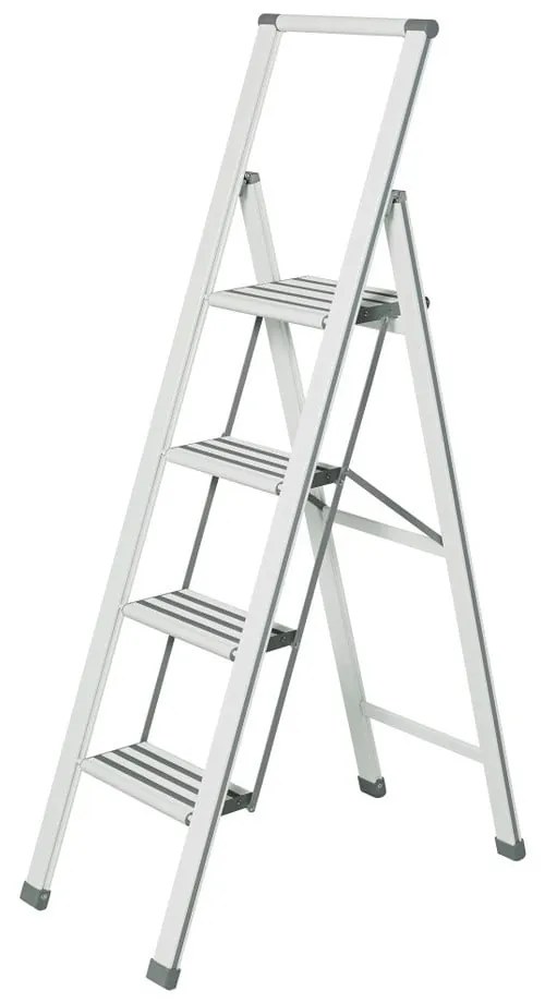 Scără pliantă Wenko Ladder, înălțime 153 cm, alb